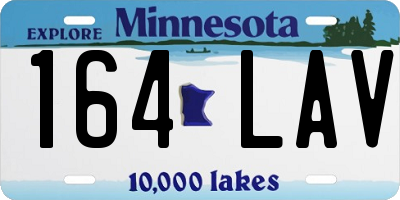 MN license plate 164LAV