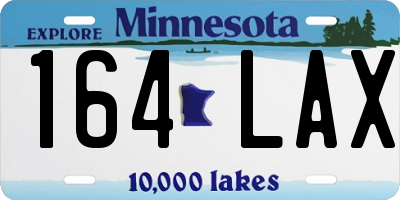 MN license plate 164LAX