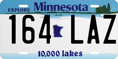MN license plate 164LAZ