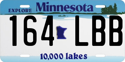 MN license plate 164LBB
