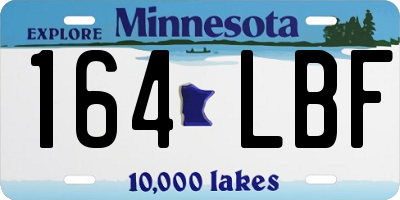 MN license plate 164LBF