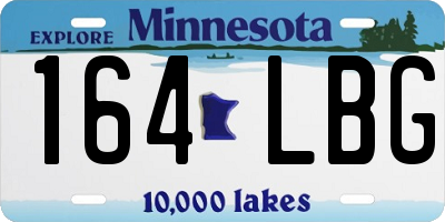 MN license plate 164LBG