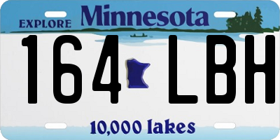MN license plate 164LBH