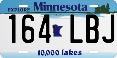 MN license plate 164LBJ