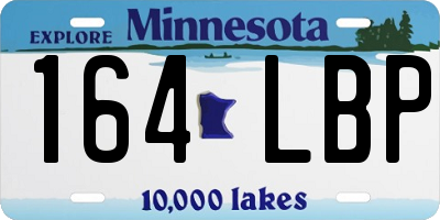 MN license plate 164LBP