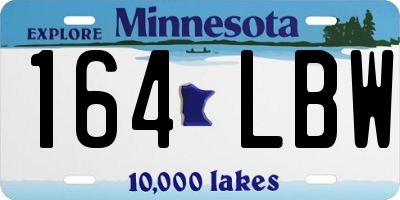 MN license plate 164LBW