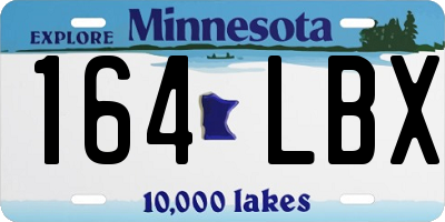 MN license plate 164LBX