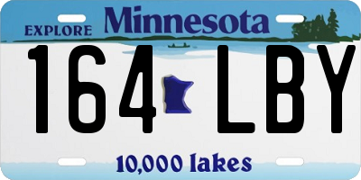 MN license plate 164LBY
