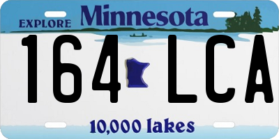 MN license plate 164LCA