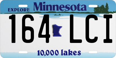 MN license plate 164LCI