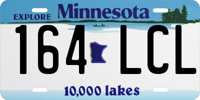 MN license plate 164LCL