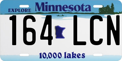 MN license plate 164LCN