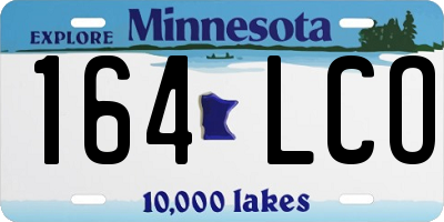 MN license plate 164LCO