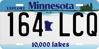 MN license plate 164LCQ