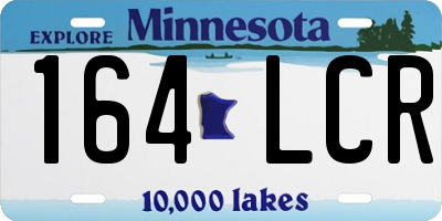 MN license plate 164LCR