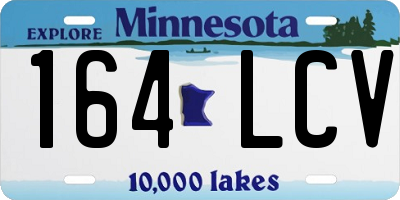 MN license plate 164LCV