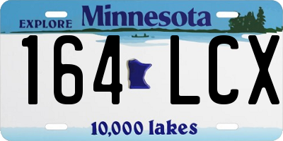 MN license plate 164LCX