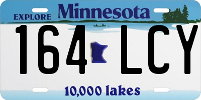 MN license plate 164LCY