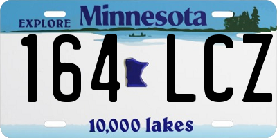 MN license plate 164LCZ