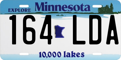 MN license plate 164LDA
