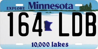 MN license plate 164LDB
