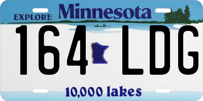 MN license plate 164LDG