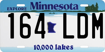 MN license plate 164LDM