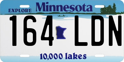 MN license plate 164LDN