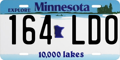 MN license plate 164LDO