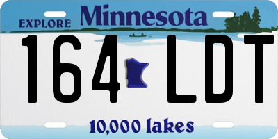 MN license plate 164LDT