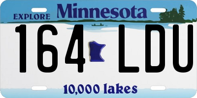 MN license plate 164LDU