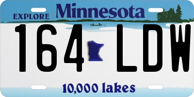 MN license plate 164LDW