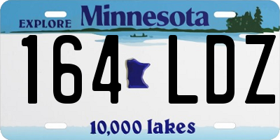 MN license plate 164LDZ