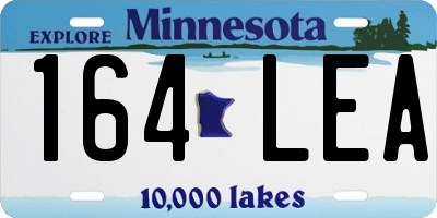 MN license plate 164LEA