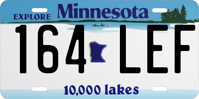 MN license plate 164LEF