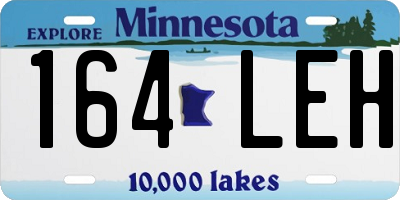 MN license plate 164LEH