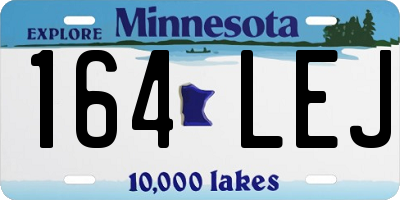 MN license plate 164LEJ