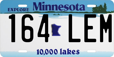 MN license plate 164LEM