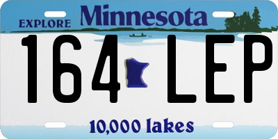 MN license plate 164LEP