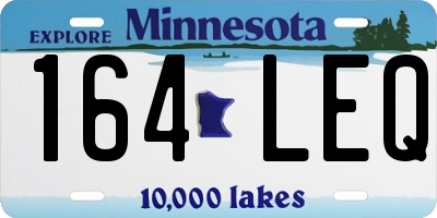 MN license plate 164LEQ