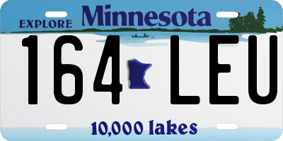MN license plate 164LEU
