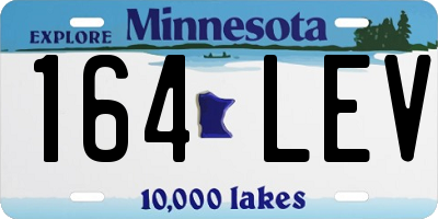 MN license plate 164LEV