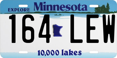 MN license plate 164LEW