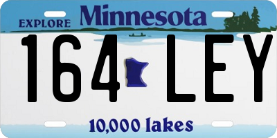 MN license plate 164LEY