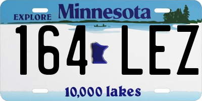 MN license plate 164LEZ