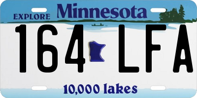 MN license plate 164LFA