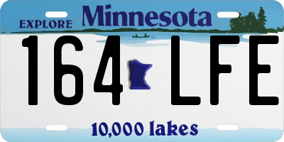 MN license plate 164LFE