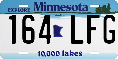 MN license plate 164LFG