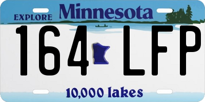 MN license plate 164LFP