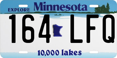 MN license plate 164LFQ